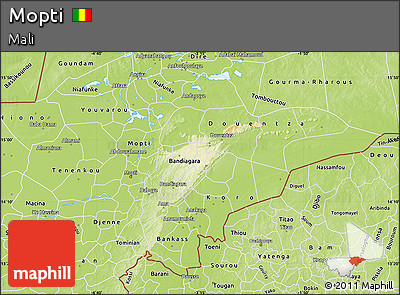 Physical Map of Mopti