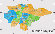 Political Map of Mopti, cropped outside