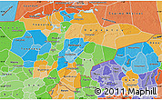 Political Map of Mopti, political shades outside