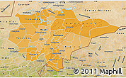 Political Shades Map of Mopti, satellite outside