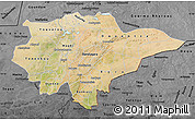 Satellite Map of Mopti, darken, desaturated