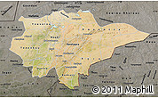 Satellite Map of Mopti, darken, semi-desaturated
