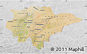 Satellite Map of Mopti, lighten, desaturated