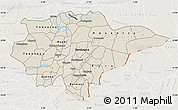 Shaded Relief Map of Mopti, lighten