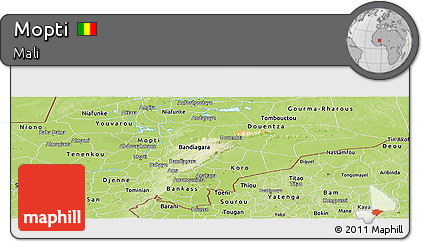 Physical Panoramic Map of Mopti