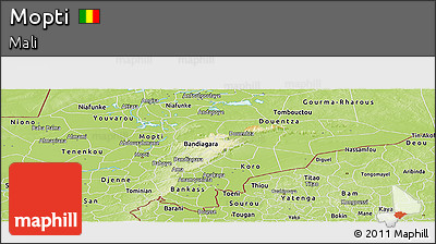 Physical Panoramic Map of Mopti