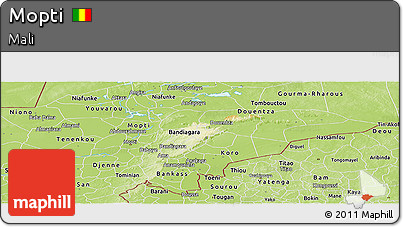 Physical Panoramic Map of Mopti