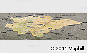 Satellite Panoramic Map of Mopti, darken, semi-desaturated