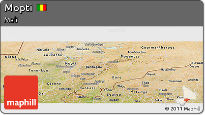 Satellite Panoramic Map of Mopti