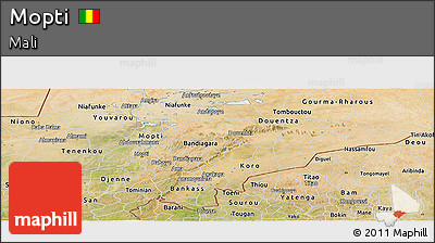 Satellite Panoramic Map of Mopti