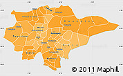 Political Shades Simple Map of Mopti, single color outside