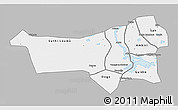 Gray 3D Map of Youvarou, single color outside