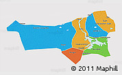 Political 3D Map of Youvarou, cropped outside
