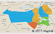 Political 3D Map of Youvarou, shaded relief outside