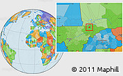 Political Location Map of Guidio