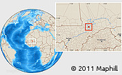 Shaded Relief Location Map of Guidio