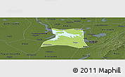Physical Panoramic Map of Guidio, darken