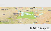 Physical Panoramic Map of Guidio, satellite outside