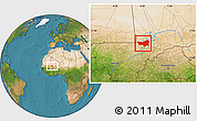 Satellite Location Map of Youvarou