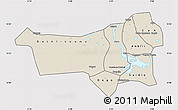 Shaded Relief Map of Youvarou, cropped outside
