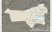 Shaded Relief Map of Youvarou, darken