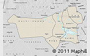 Shaded Relief Map of Youvarou, desaturated