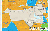 Shaded Relief Map of Youvarou, political outside