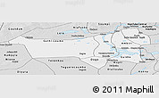 Silver Style Panoramic Map of Youvarou