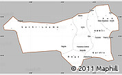 Gray Simple Map of Youvarou, cropped outside