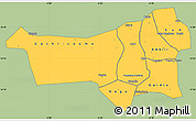 Savanna Style Simple Map of Youvarou, single color outside