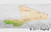 Satellite Panoramic Map of Mali, lighten, desaturated