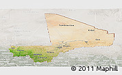 Satellite Panoramic Map of Mali, lighten, semi-desaturated