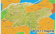 Satellite 3D Map of Baraoueli, political outside
