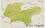 Satellite 3D Map of Baraoueli, shaded relief outside