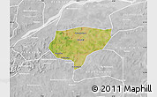Satellite Map of Baroueli-Central, lighten, desaturated