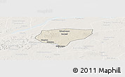 Shaded Relief Panoramic Map of Baroueli-Central, lighten