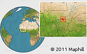 Satellite Location Map of Baraoueli