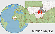 Savanna Style Location Map of Baraoueli, highlighted country, highlighted parent region