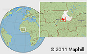 Savanna Style Location Map of Baraoueli, highlighted parent region