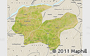 Satellite Map of Baraoueli, shaded relief outside
