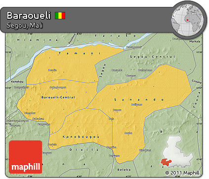 Savanna Style Map of Baraoueli