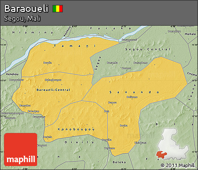 Savanna Style Map of Baraoueli