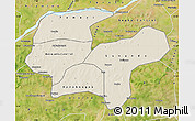 Shaded Relief Map of Baraoueli, satellite outside