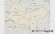 Shaded Relief Map of Baraoueli, semi-desaturated