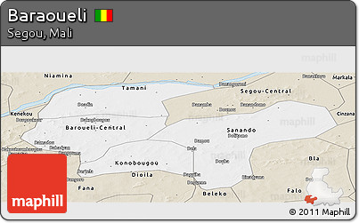 Classic Style Panoramic Map of Baraoueli