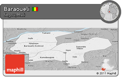 Gray Panoramic Map of Baraoueli