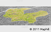 Satellite Panoramic Map of Baraoueli, desaturated