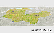 Satellite Panoramic Map of Baraoueli, lighten, semi-desaturated
