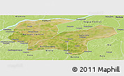 Satellite Panoramic Map of Baraoueli, physical outside