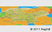 Satellite Panoramic Map of Baraoueli, political outside